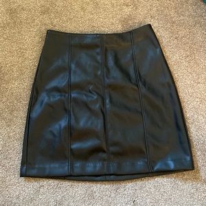 Vegan leather mini skirt